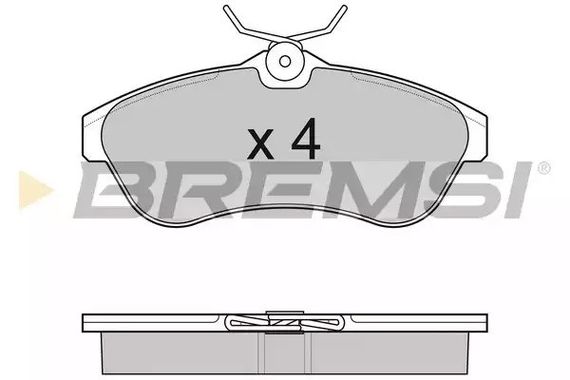 Колодки передні гальмівні Citroen C2/C3 02- (TRW) (128,7x56,1x19), Bremsi (BP3009) | Зображення 1