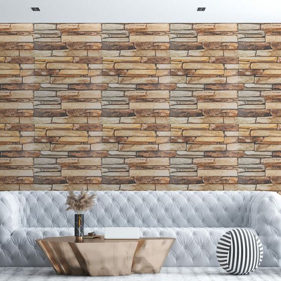 Панель стінова 3D 700*700*4mm коричневий сланець (D) SW-00002002 | Зображення 4