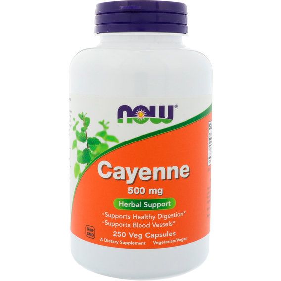 Каєнський перець NOW Foods Cayenne 500 mg 250 Veg Caps