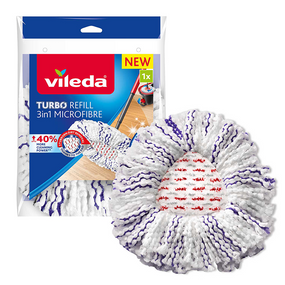 Змінна насадка для швабри Vileda Turbo 3в1 Microfibre 167749, мікрофібра