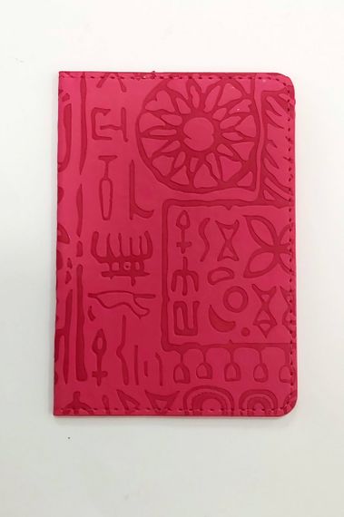 Обкладинка на паспорт-книжку "Візерунки" ZS040 Color-it (6973795230393) Рожевий