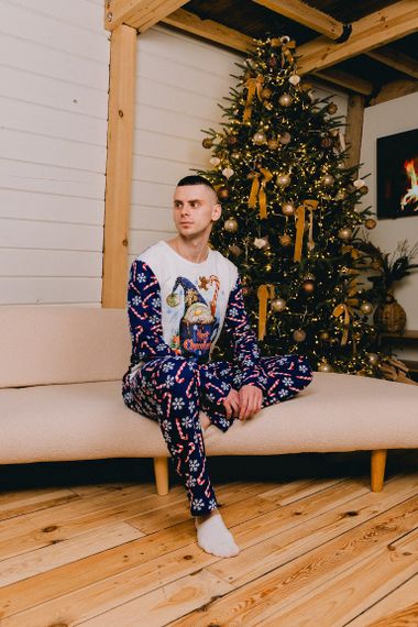 Піжама чоловіча "Family look" Носи своє 48 Синій (p-7566-179516) | Зображення 4