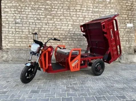 Электротрицикл Crosser CARGO 13 1000W 60V 45Ah, грузовой электроскутер самосвал до 400 кг Красный | Зображення 2
