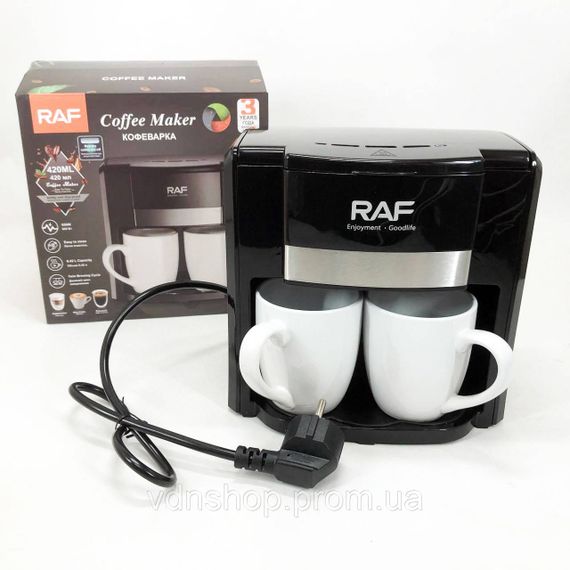 Кавомашина домашня RAF, Побутова електрична кавоварка для дому, Маленька кавоварка для меленої кави OF-98 | Зображення 3