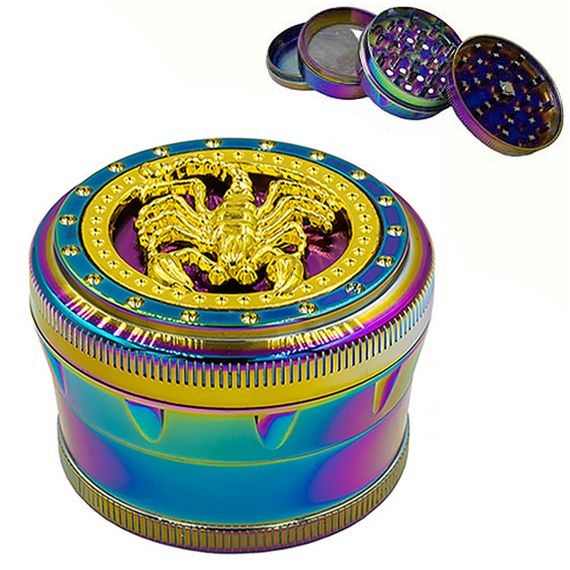 Гриндер Металлический Измельчитель Сухих Трав 63мм "Rainbow Grinder Scorpion”