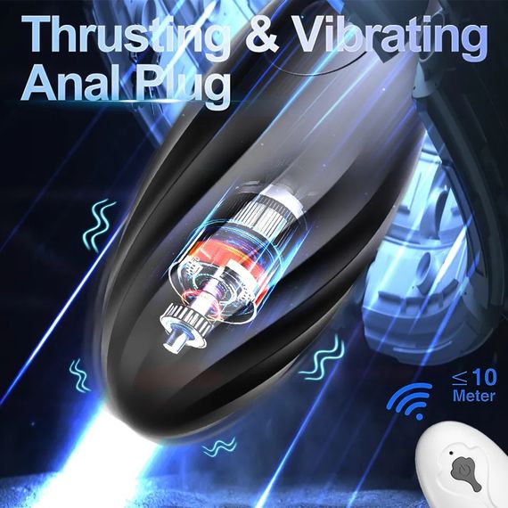 Анальна пробка з вібрацією «ButBut anal plug», з пультом дистанційного керування, 10 режимів вібрації, колір sexstyle | Зображення 6