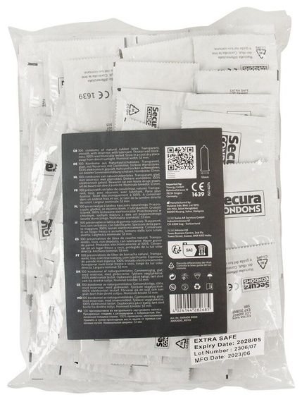 Презервативи міцні SECURA EXTRA SAFE 100 шт Sex Aura | Зображення 1