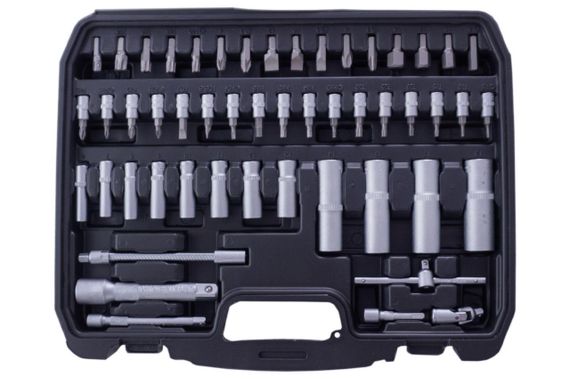 Набор насадок (инструментов) торцевых c трещоткой CrV 1/4, 1/2 (72Т) (94шт) | Зображення 2