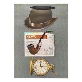 Подарочный пакет "Джентельмен" 2379L, 40 х 30 х 0,1 Вид 3