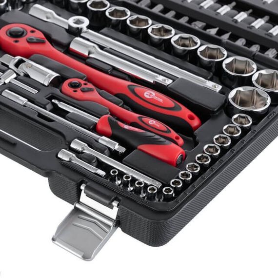 Професійний набір інструментів 1/2", 1/4", 94 од., Cr-V INTERTOOL ET-6094 | Зображення 3