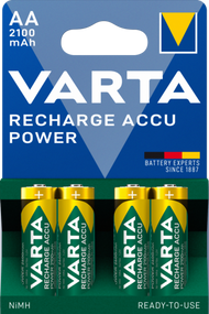 Акумулятор VARTA RECHARGEABLE AA 2100MAH 4 ШТ