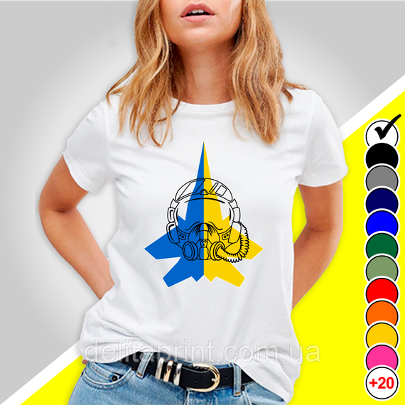 Футболка з принтом "Призрак Киева" патріотичні | Зображення 1