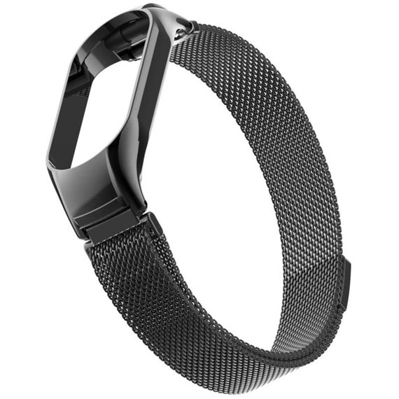 Ремінець Milanese Loop Design для Xiaomi Mi Band 3/4 Чорний | Зображення 4