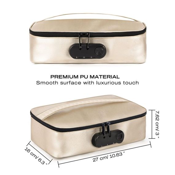 Кейс для игрушек Dorcel DISCREET BOX LUXURY GOLD, кодовый замок, 27×16×7,62 см Sex Aura | Зображення 5