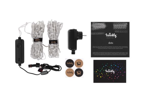 Гірлянда Smart LED Twinkly Dots Lights RGB 400 Gen II, IP44, 20м, кабель прозорий (TWD400STP-TEU) | Зображення 1