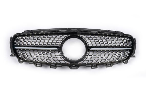 Передня решітка Diamond Black (2016-2019) З місцем під камеру для Mercedes E-сlass W213 2016- рр