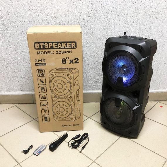 Потужна гучна колонка ZQS-8201 30 Вт, Дуже потужна колонка, Акустична система переносна блютуз OG-47 | Зображення 5