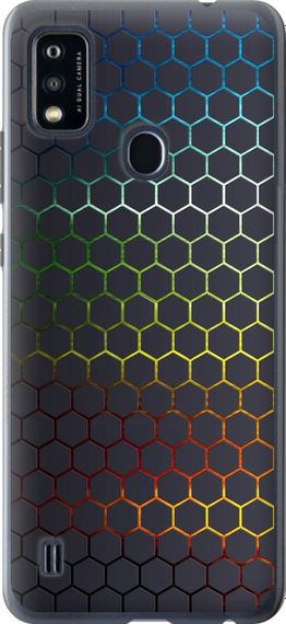 Чехол на ZTE Blade A51 Переливающиеся соты "498u-2506-17620"