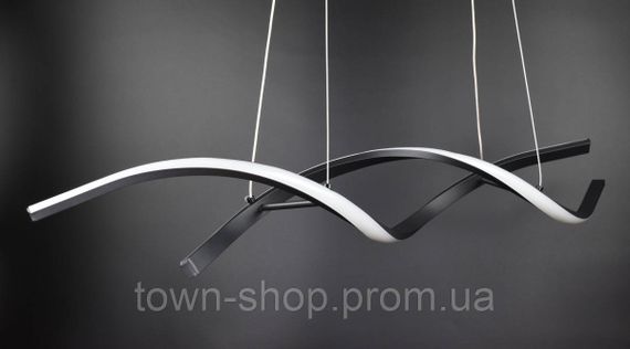 Люстра потолочная LED H18L-1000-bk-k Черный 25-100х14х103 см. | Зображення 6