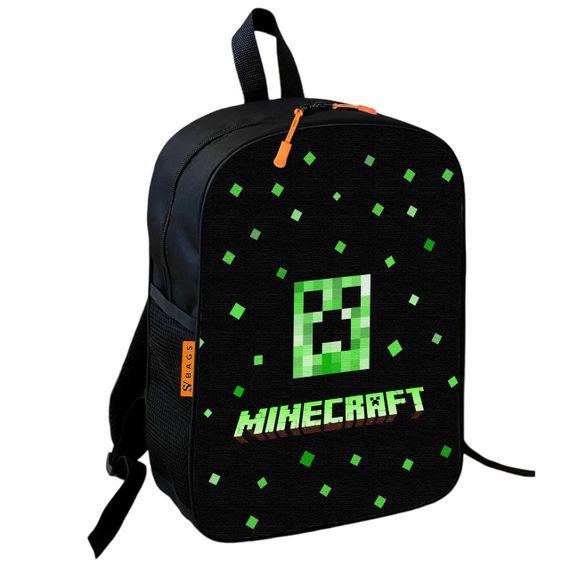 Набор Minecraft Крипер и пиксели 3 в 1: детский рюкзак + сумка-слинг + пенал, для мальчика и девочки 7–9 лет (6138) | Зображення 1