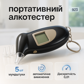 Алкотестер з підсвічуванням, Спеціальний алкотестер, Тестер на алкоголь Професійний IY-61
