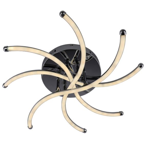 Люстра світлодіодна стельова LED світильник для квартири на стелю лед з пультом 25636 Хром 13х52х52 см. | Зображення 1