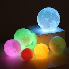 Дитячий нічник-світильник "Луна" 15 см 16 кольорів. Пульт ДУ 3DTOYSLAMP | Зображення 2