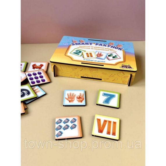 Деревянный пазл-сортер "SMART СЧЕТ" Ubumblebees (ПСФ097) PSF097 математическое пособие | Зображення 1