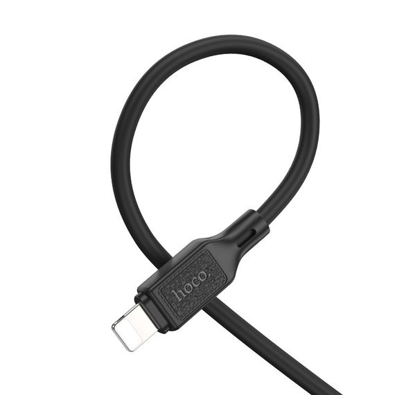 Дата кабель Hoco X90 Cool silicone Type-C to Lightning 20W (1m) Black | Зображення 3