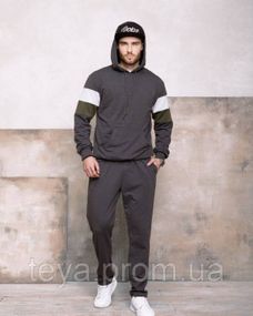 Спортивний костюм колір темно-сірий розмір 3XL FI_004550