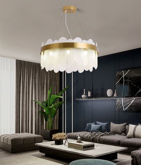 Люстра підвісна на 8 лампочок 26859 Латунь 40-200х60х60 см.