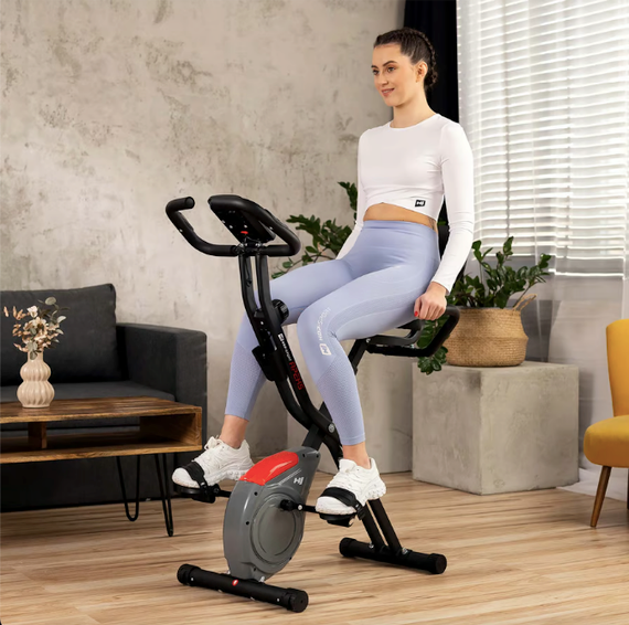 Велотренажер Hop-Sport HS-3030X Apeks X-Bike сірий | Зображення 1