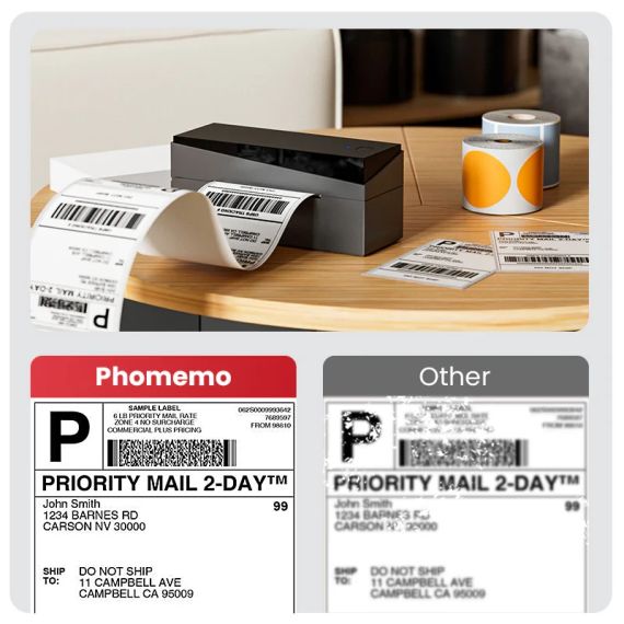 Принтер етикеток для доставки Phomemo PM249-BTZ з Bluetooth та USB | Зображення 3