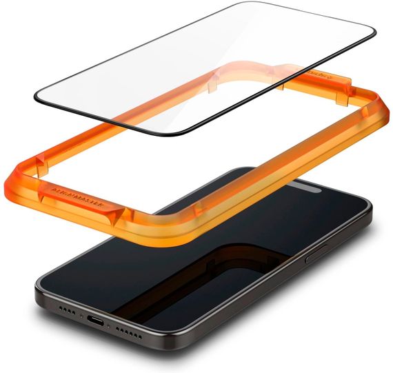 Захисне скло Spigen для Apple iPhone 15 Plus Glas.tR AlignMaster FC Black (2P) (AGL06886) | Зображення 1