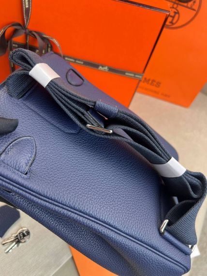 Месенджер синій Hermes Hac a Dos PM Blue c884 | Зображення 6