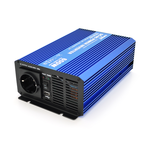 Перетворювач напруги Carspa SINUS-P600-122 12v 230v 600Вт чиста синусоїда
