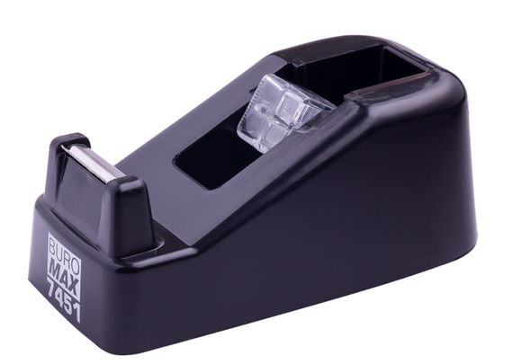 Диспенсер для канцелярського скотчу BM.7451-01 BUROMAX (ширина до 18 мм), чорний (4823078943897)