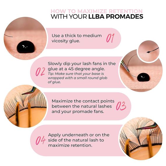 Ресницы, Завитые вручную ресницы, Различные варианты от 5D до 12D, Толщина 0,03~0,1 мм, Долговечность | Зображення 4