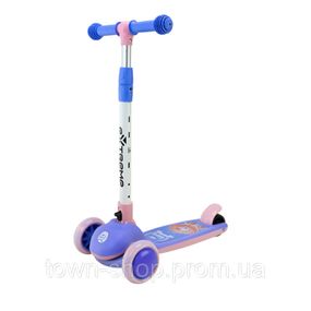 Детский самокат 3-х колесный SC817(Pink) с музыкой и светом