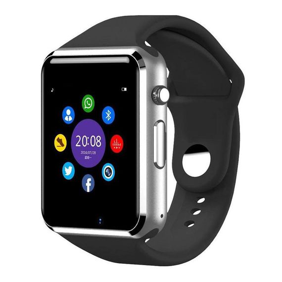 Смарт-часы Smart Watch A1 умные электронные со слотом под sim-карту + карту памяти micro-sd. XW-908 Цвет: серебряный | Зображення 6