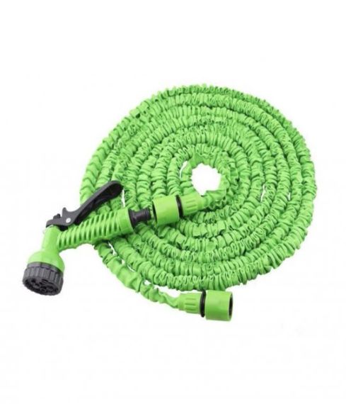 Шланг для поливу GRUNHELM Magic Hose 3/4 (5-15 м, 2 насадки, адаптер, пістолет 7 ф-цій) | Зображення 4