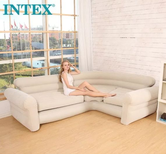 Надувний кутовий диван INTEX 257х203х76 см, (68575) | Зображення 3