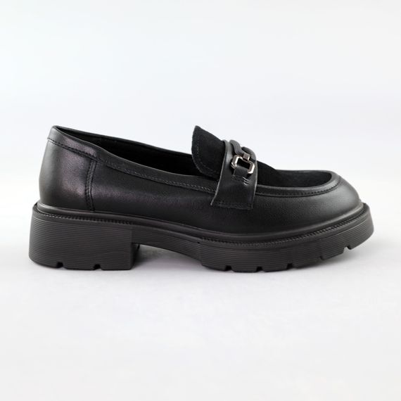 Лофери жіночі шкіряні 591621 Чорні 36 37 38 39 40 41