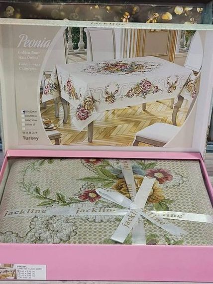 Скатерть Jackline Peonia160х220см Гобелен Хлопок/Полиэстер