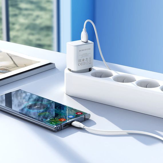 МЗП Borofone BA66A QC3.0 (1USB-A) White | Зображення 4