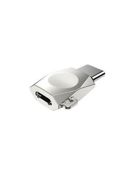 Adapter Hoco UA8 MicroUSB -> Type-C Pearl Nickel | Зображення 1