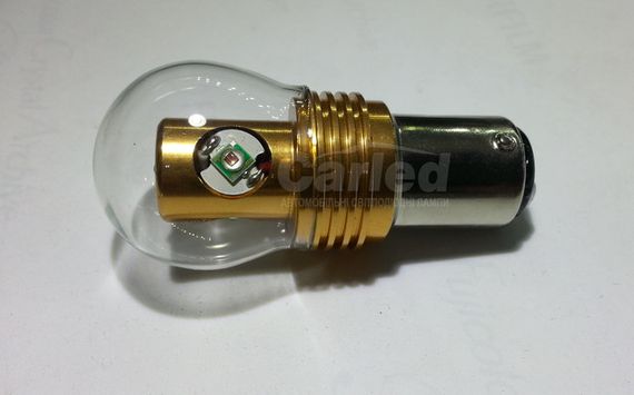 Светодиодная автолампа 1157  P21/5W BAY15d, 20W RED (380Lm) (CREE LED)  двухконтактная красная | Зображення 2