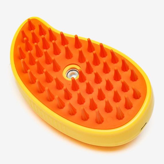 Паровая щетка для вычесывания шерсти собак и кошек, с USB, AD-2220, Желтый / Расческа для котов и собак с | Зображення 7