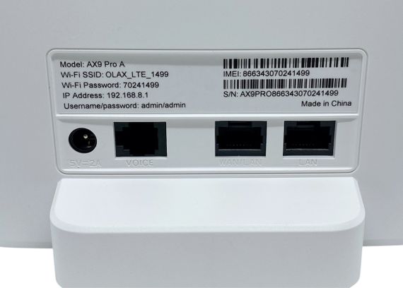 4G WIFI роутер модем маршрутизатор Olax AX9 PRO з 3G 4G модемом акумулятор 4000 mAh дві антени білий | Зображення 4