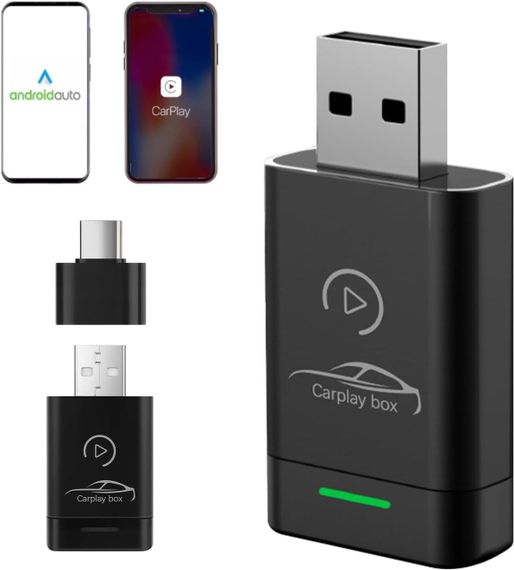 Беспроводной адаптер CarPlay Android Auto для iPhone iOS 10+ и Android 11+, преобразователь проводного Карплей